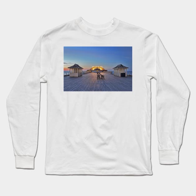 Pavilion Theatre Cromer Pier Long Sleeve T-Shirt by avrilharris